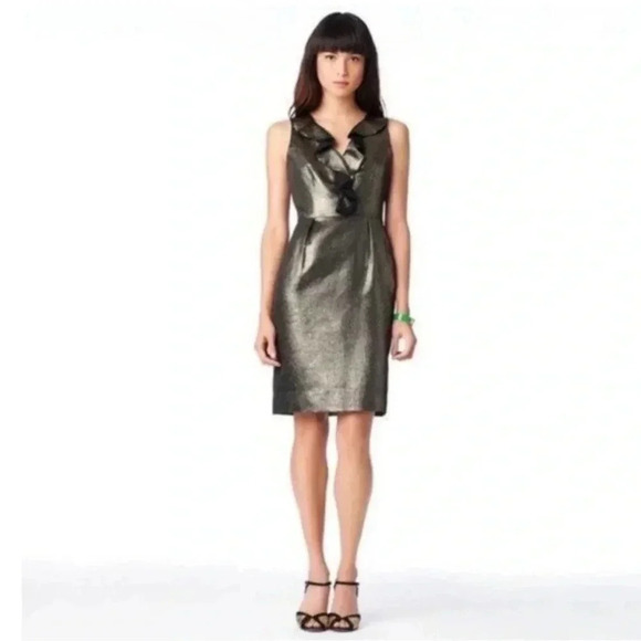Kate Spade ♠️ metallic gold dress size 14
